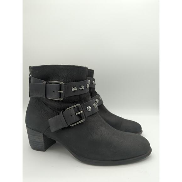 Ecco Shoes - Ecco leather studded strap bootie size 5.5